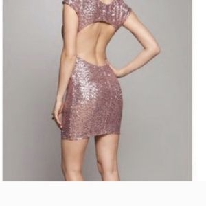 Dress the Population pink sequin mini dress